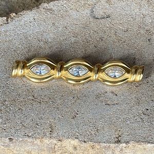 Swarovski Gold Tone and Crystal Brooch